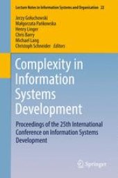 book Complexity in Information Systems Development: Proceedings of the 25th International Conference on Information Systems Development