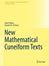 book New Mathematical Cuneiform Texts