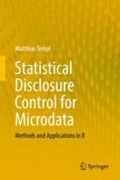 book Statistical Disclosure Control for Microdata: Methods and Applications in R