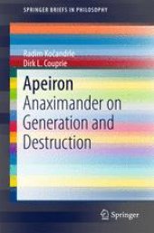 book Apeiron : Anaximander on Generation and Destruction