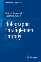 book Holographic Entanglement Entropy