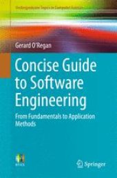 book Concise Guide to Software Engineering: From Fundamentals to Application Methods