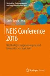 book NEIS Conference 2016: Nachhaltige Energieversorgung und Integration von Speichern