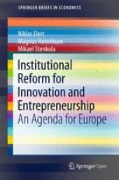 book Institutional Reform for Innovation and Entrepreneurship: An Agenda for Europe