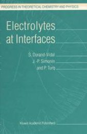 book Electrolytes at Interfaces