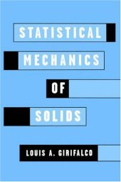 book Statistical mechanics of solids