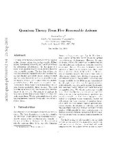 book Quantum Theory From Five Reasonable Axioms