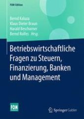 book Betriebswirtschaftliche Fragen zu Steuern, Finanzierung, Banken und Management