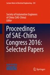 book Proceedings of SAE-China Congress 2016: Selected Papers