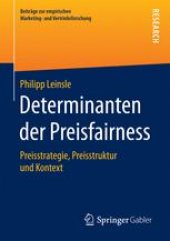 book Determinanten der Preisfairness: Preisstrategie, Preisstruktur und Kontext