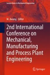 book 2nd International Conference on Mechanical, Manufacturing and Process Plant Engineering