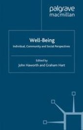 book Well-Being: Individual, Community and Social Perspectives