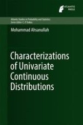 book Characterizations of Univariate Continuous Distributions