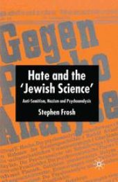 book Hate and the ‘Jewish Science’: Anti-Semitism, Nazism and Psychoanalysis