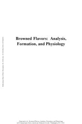 book Browned flavors : analysis, formation, and physiology