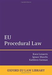 book Oxford European Union Law Library : EU Procedural Law