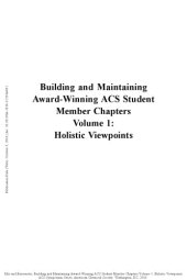 book Building and Maintaining Award-Winning ACS Student Member Chapters, v 1 - Holistic Viewpoints