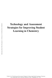 book Technology and assessment strategies for improving student learning in chemistry