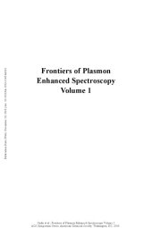 book Frontiers of Plasmon Enhanced Spectroscopy, v 1