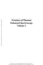 book Frontiers of Plasmon Enhanced Spectroscopy, v 2