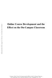 book Online course development and the effect on the on-campus classroom