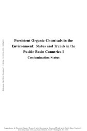 book Persistent Organic Chemicals in the Environment - Status and Trends in the Pacific Basin Countries I Contamination Status