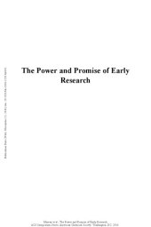 book The power and promise of early research