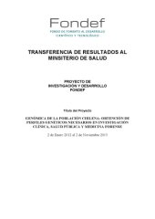 book Genómica de la población chilena: obtención de perfiles genéticos necesarios en investigación clínica, salud pública y medicina forense