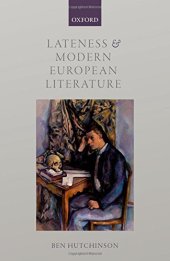 book Lateness and modern European literature