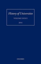 book History of universities. Volume XXIX/2