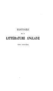 book Histoire de la littérature anglaise