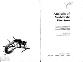 book Analysis of Vertebrate Structure