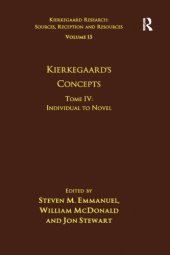 book Kierkegaard’s Concepts. Tome IV: Individual to Novel