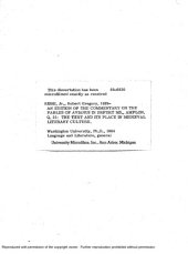 book An edition of the commentary on the fables of Avianus in Erfurt ms. Amplon. Q.21: the text and its place in medieval literary culture [thesis]