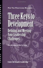 book Three Keys to Development: Defining and Meeting Your Leadership Challenges