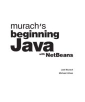 book Murach’s Beginning Java with NetBeans