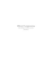 book Efficient R Programming  A Practical Guide to Smarter Programming