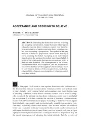 book Acceptance and Deciding to Believe [article]