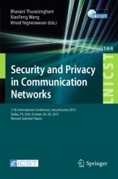 book Security and Privacy in Communication Networks