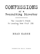 book Confessions of a Recruiting Director