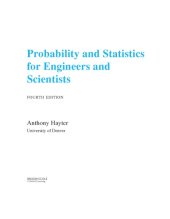 book Probability and Statistics for Engineers and Scientists