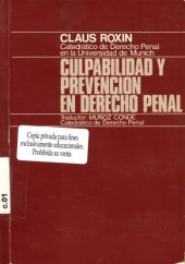 book Culpabilidad y prevención en derecho penal