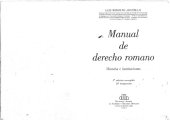 book Manual de Derecho Romano. Historia e Instituciones