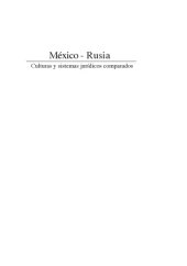 book México - Rusia: Culturas y Sistemas Jurídicos Comparados