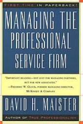 book Managing the professional service firm