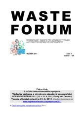 book Waste Forum: První časopis pro výsledky výzkumu a vývoje pro odpadové hospodářství