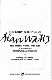 book The Early Writings of Alan Watts. The British Years 1931-1938