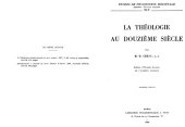 book La théologie au douzième siècle