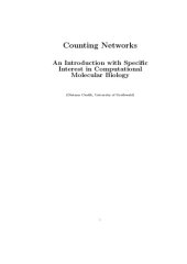 book Counting Networks: An Introduction with Specific Interest in Computational Molecular Biology [Lecture notes]