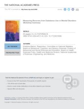 book Measuring recovery from substance use or mental disorders : workshop summary